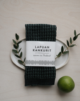 MAIJA washcloth | black-aspen green