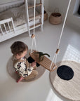 CLASSIC swing | oak - beige rope