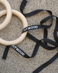 Straps for gym rings | black