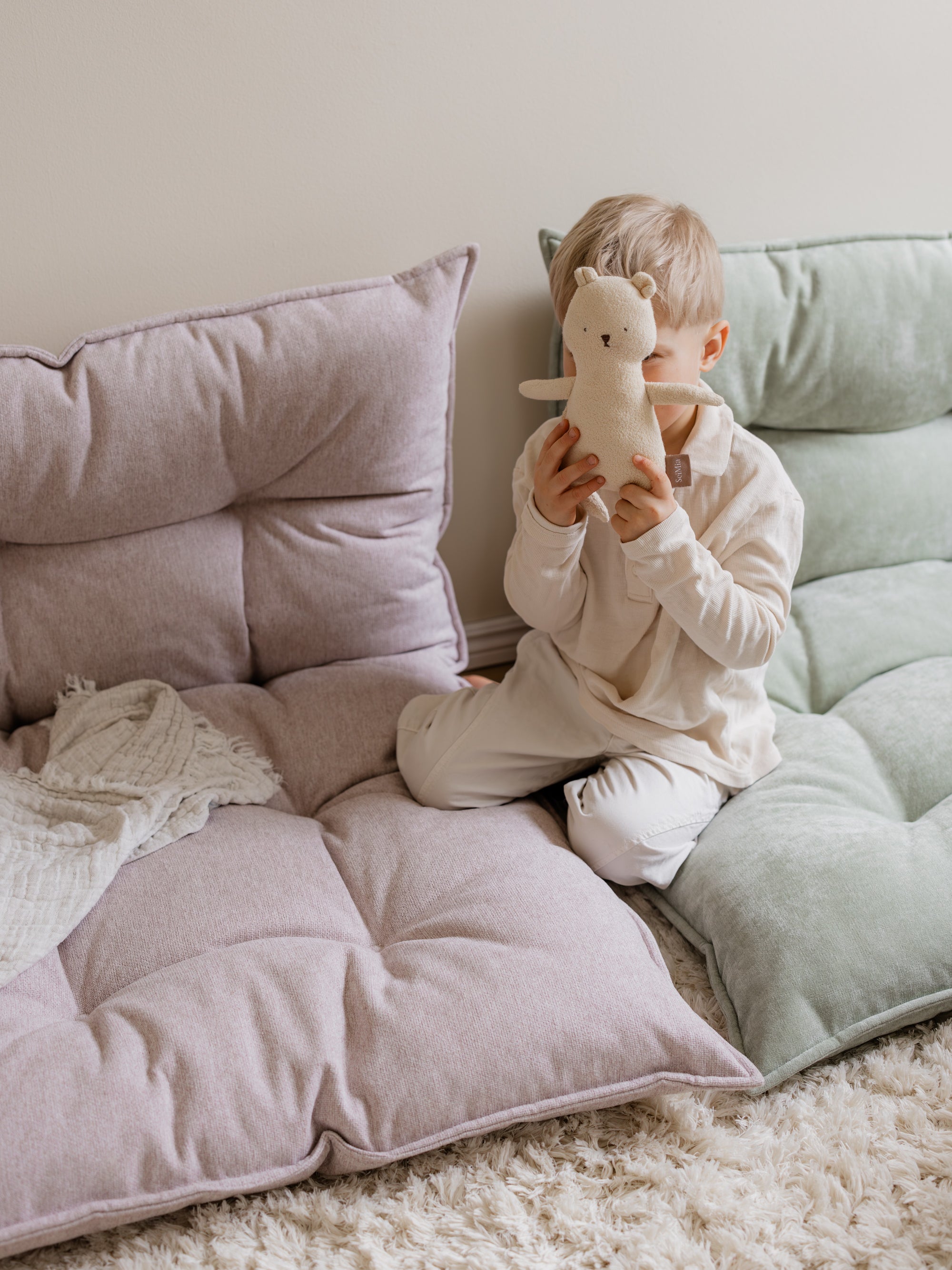 VIENO tufted floor cushion | sage