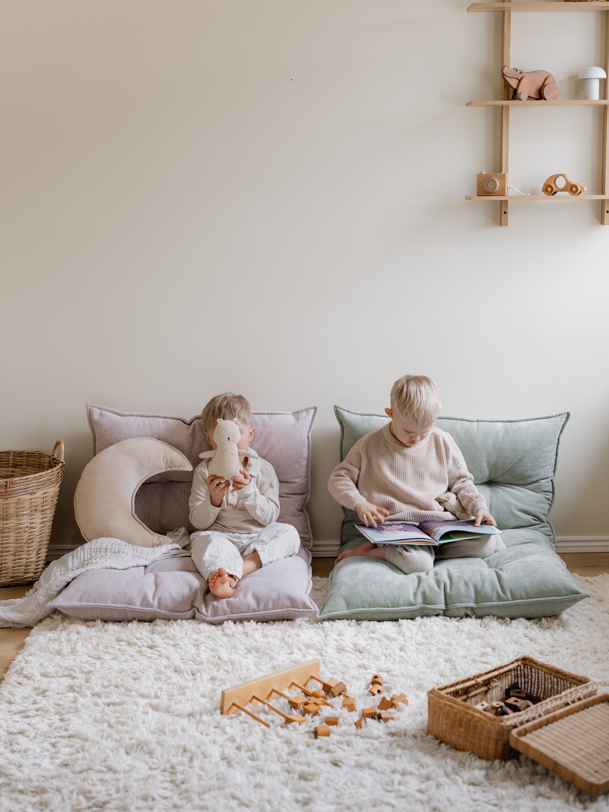 VIENO tufted floor cushion | sage