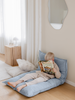 VIENO tufted floor cushion | light blue