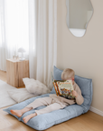 VIENO tufted floor cushion | light blue