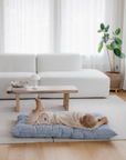 VIENO tufted floor cushion | light blue