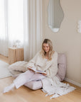 VIENO tufted floor cushion | light pink